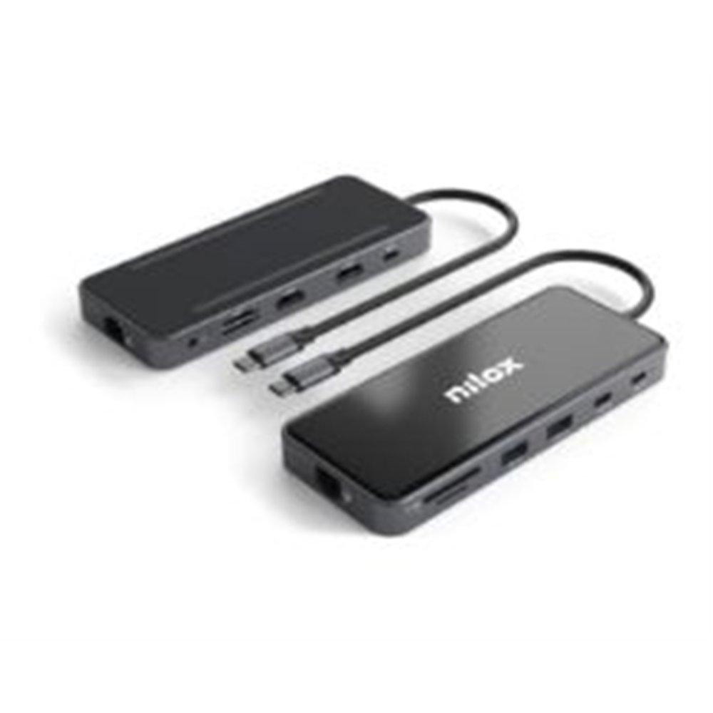 docking nilox usb-c desk 12 en 1 gris (nxdsusbc10)