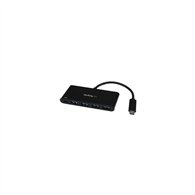 startech.com hub concentrador usb 3.0 de 4 puertos con pd entrega de potencia - adaptador usb-c a 4x usb-a - negro