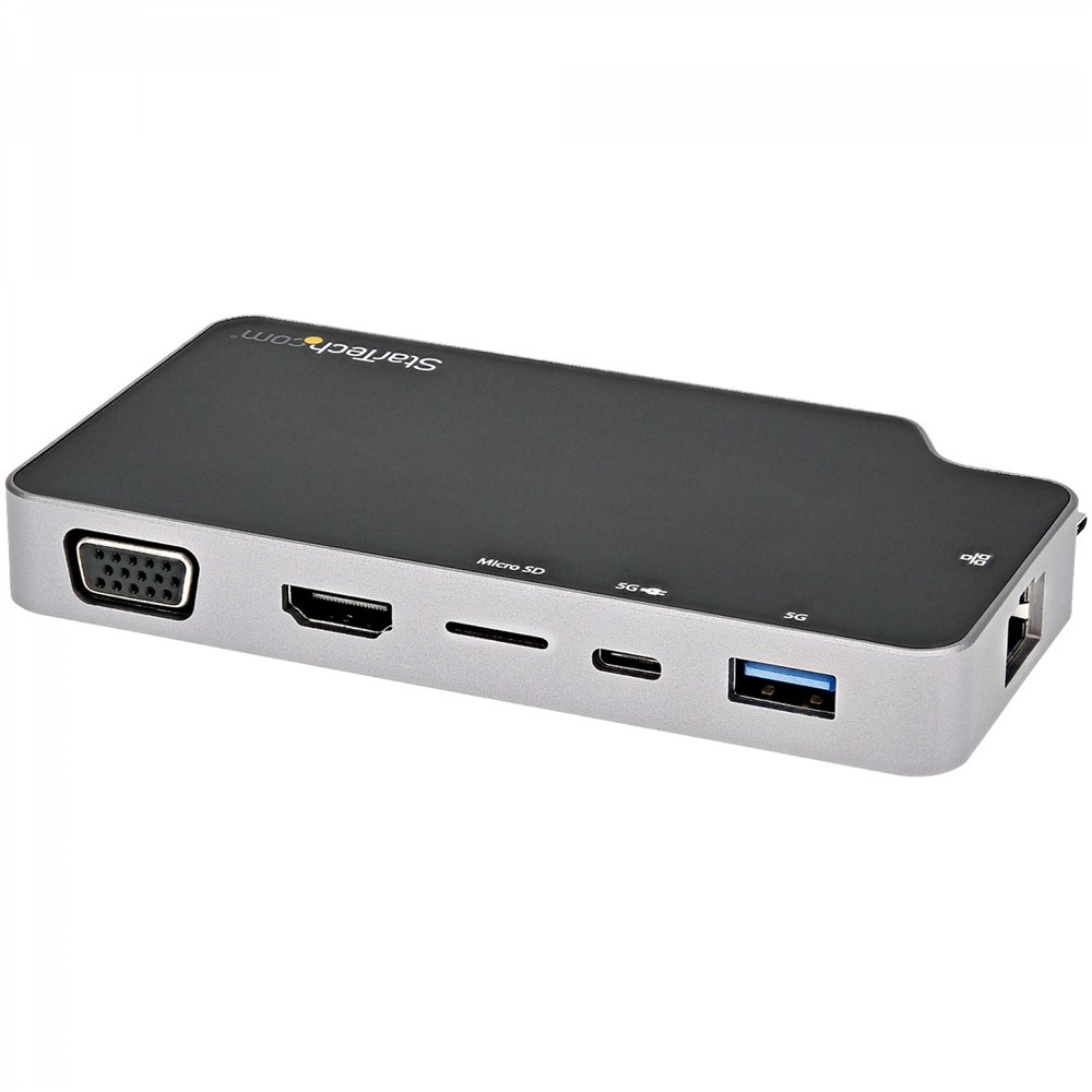 startech.com adaptador multipuertos usb c - docking station usb tipo c a ví­deo hdmi de 4k o vga - pd pass-through de 100w - hub