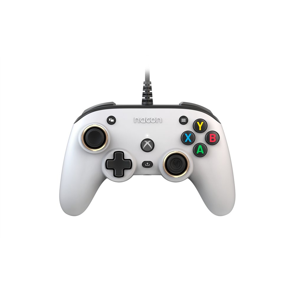 nacon pro compact controller blanco usb gamepad xbox one, xbox series s, xbox series x
