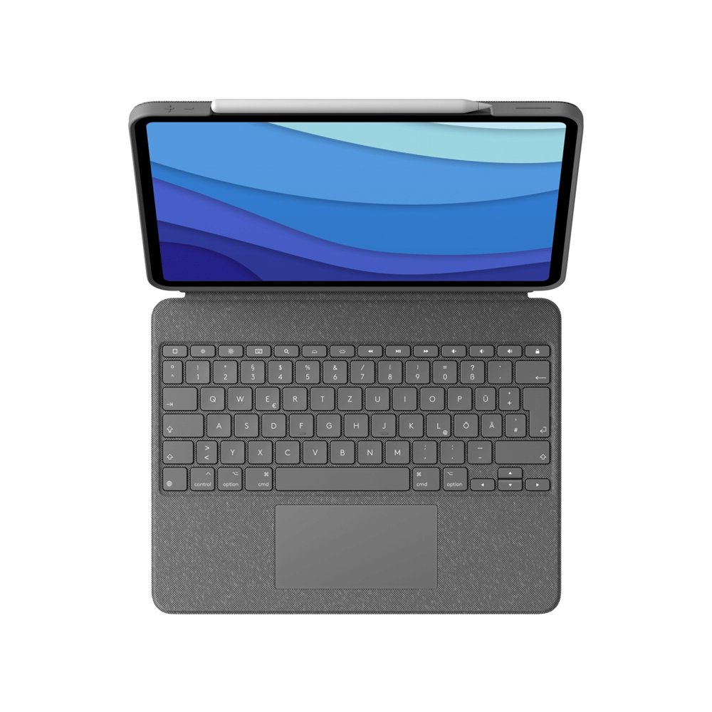 logitech 920-010208 teclado para móvil qwertz alemán smart connector gris