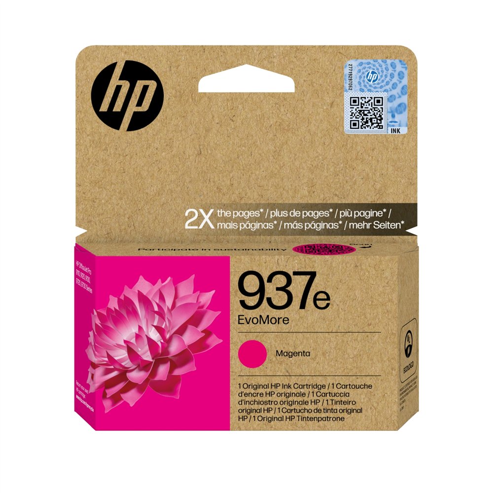 hp cartucho de tinta original evomore 937e magenta