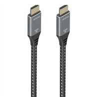 cable hdmi 2.1 8k aisens hdmi/m - hdmi/m 5m trenzado black/grey