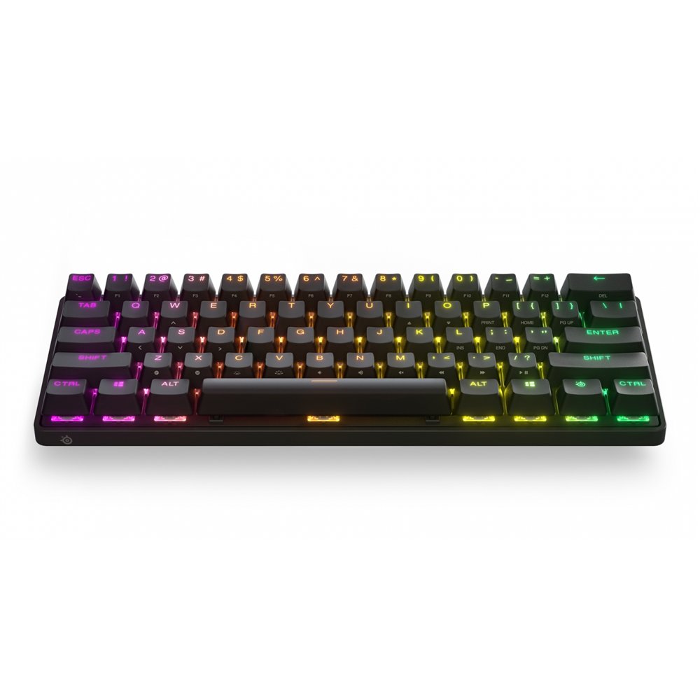 steelseries apex pro mini wireless teclado usb + rf wireless + bluetooth qwerty inglés de ee. uu. negro