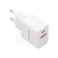 cargador aisens gan 20w. usb-c usb-a.blanco(a110-1025)