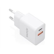 cargador aisens gan 20w. usb-c usb-a.blanco(a110-1025)