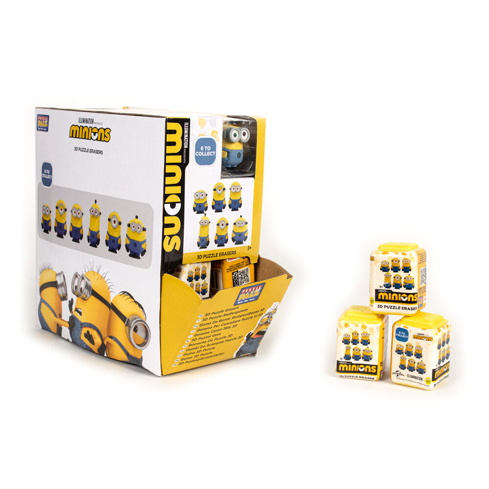 figura puzzle 3d borrador minions