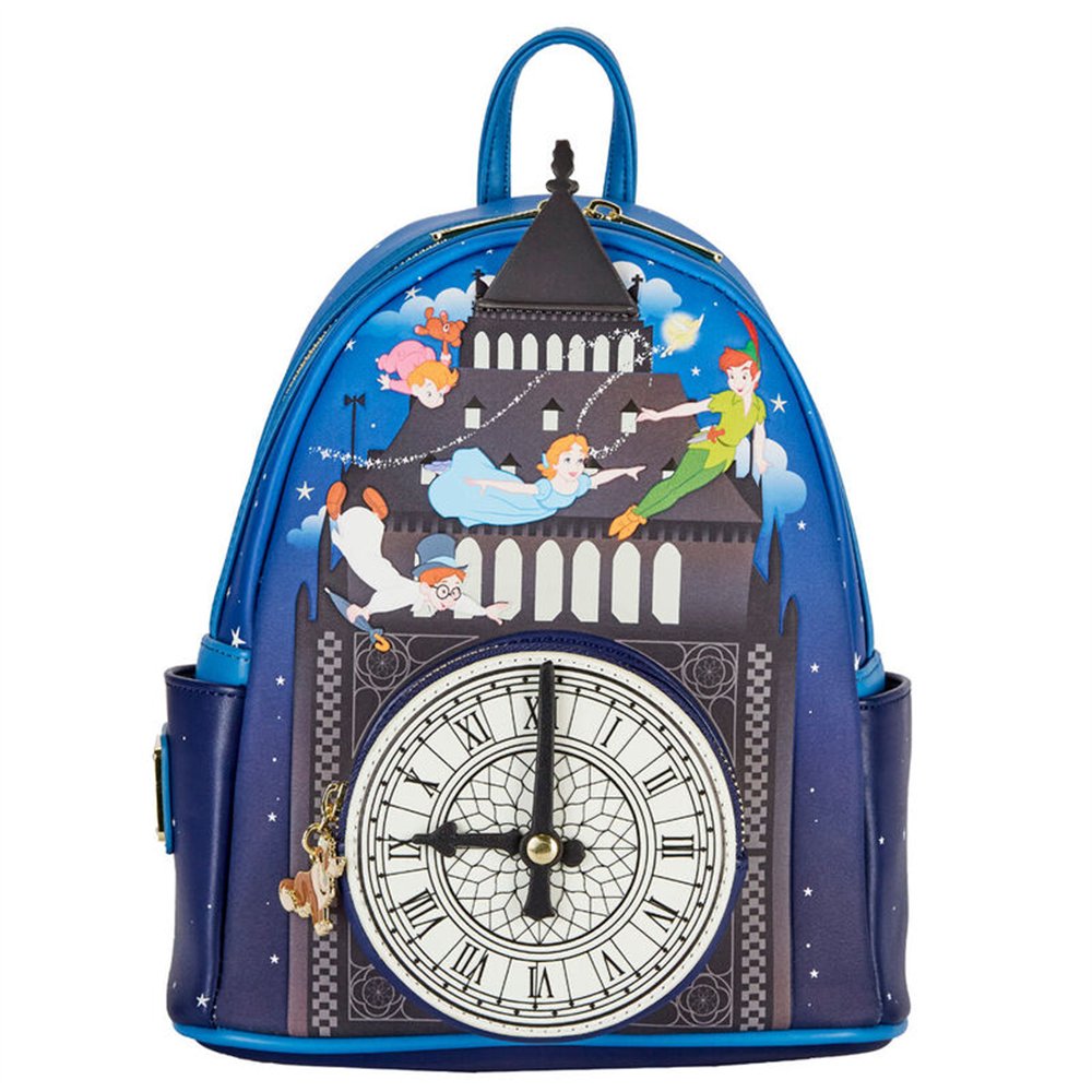 mochila reloj peter pan disney loungefly 26cm