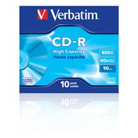 verbatim cd-r high capacity 800 mb 40x 10 pieza(s)