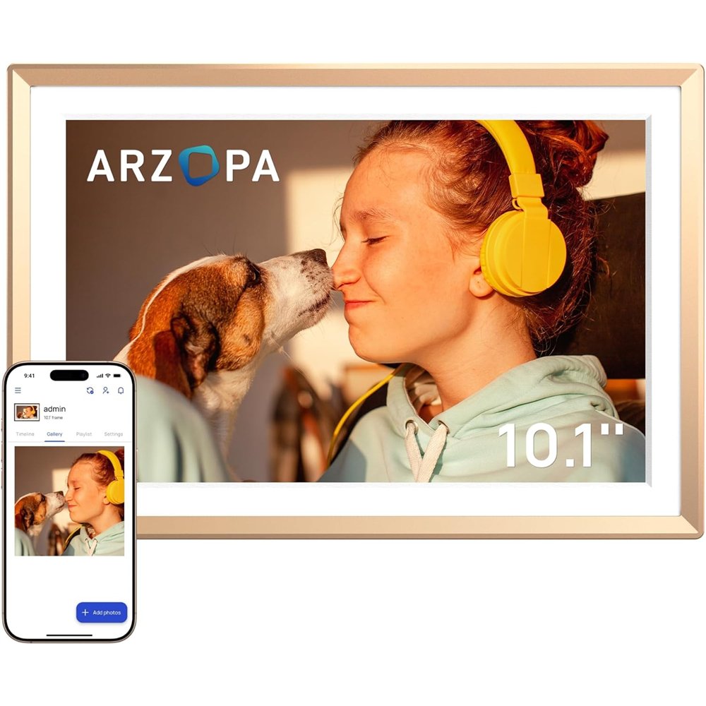 arzopa d10 champagne gold | marco digital para fotos de 10.1"
