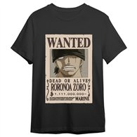 camiseta roronoa zoro wanted one piece adulto