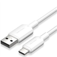 cable usb 2.0 vention tipo usb-c/m-a/m led 480mbps 2m white