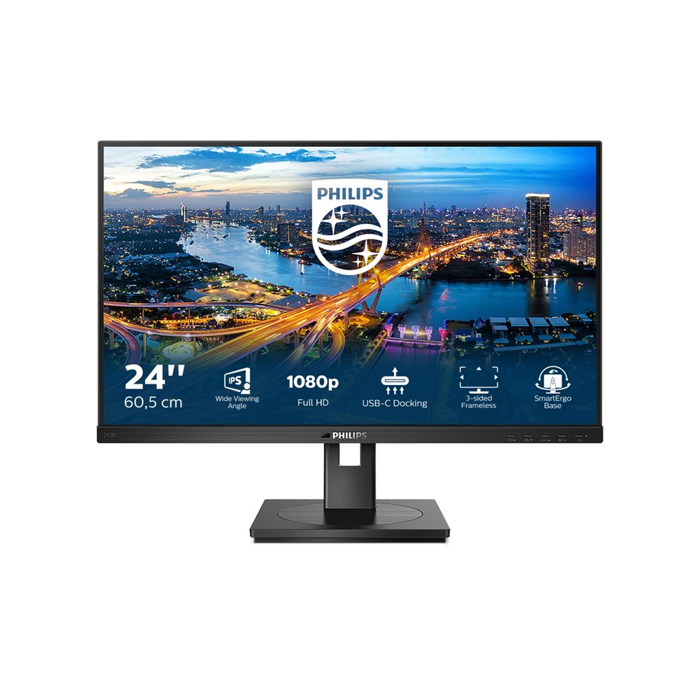philips b line 243b1/00 led display 60,5 cm (23.8") 1920 x 1080 pixeles full hd negro