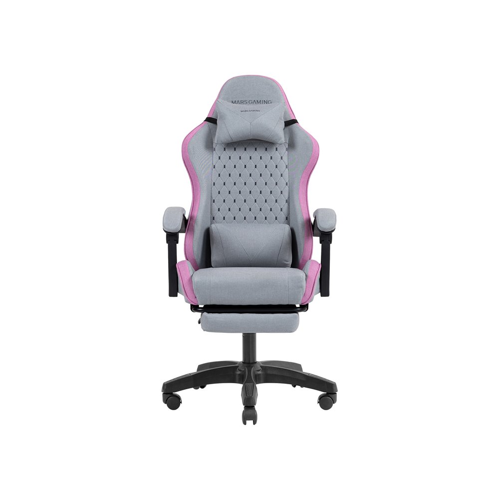 mars gaming mgcxfspk silla para videojuegos silla para videojuegos de pc asiento acolchado gris, rosa