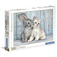 puzzle gato y conejo 500pzs