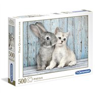 puzzle gato y conejo 500pzs