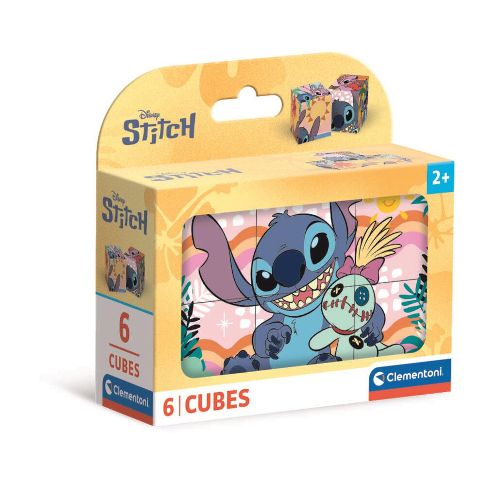 puzzle cubo stitch disney 6pzs