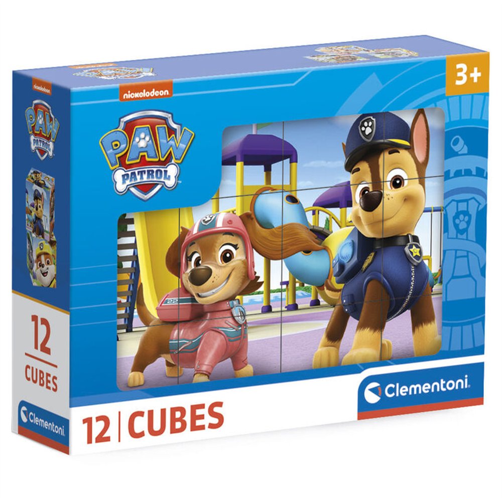 puzzle cubo patrulla canina paw patrol 12pzs