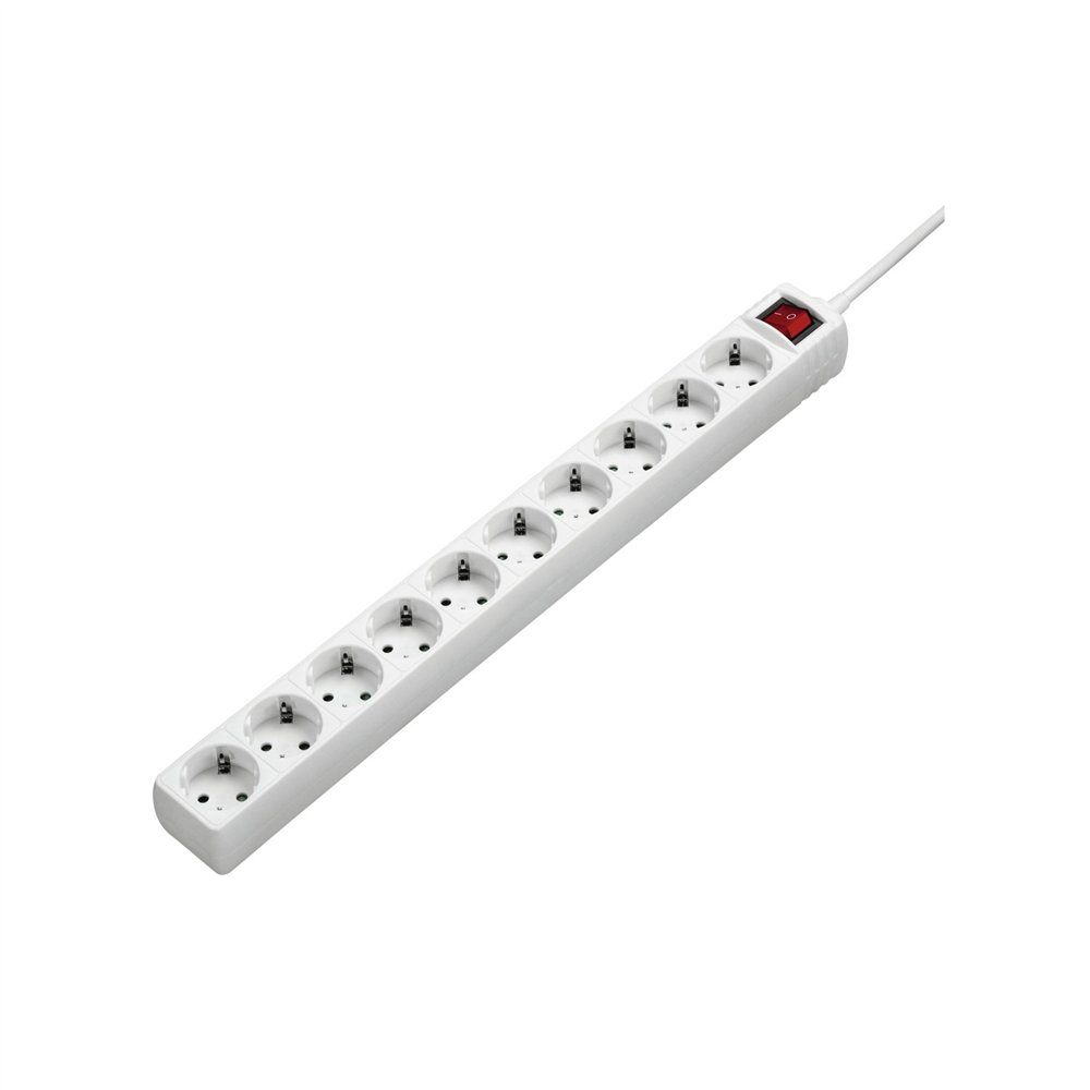 hama 00137234 limitador de tensión blanco 10 salidas ac 230 v 3 m