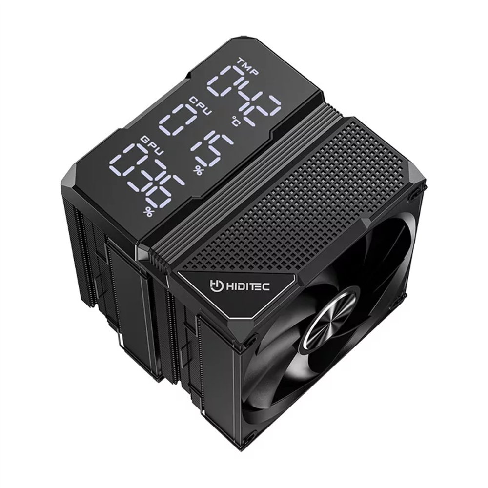hiditec dc40 pro procesador refrigerador de aire 12 cm negro 1 pieza(s)
