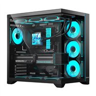 hiditec h3 pro midi tower negro, transparente