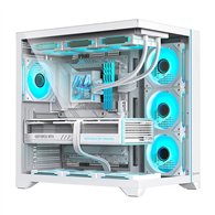 hiditec h3 pro midi tower transparente, blanco