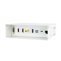 nanocable caja de conexiones multimedia de pared vga + 2xhdmi + jack3.5 + 1xusb-c 10g + 1xusb-b 2.0 + 1xusb-a 3.0 + 1xrj45 cat.6