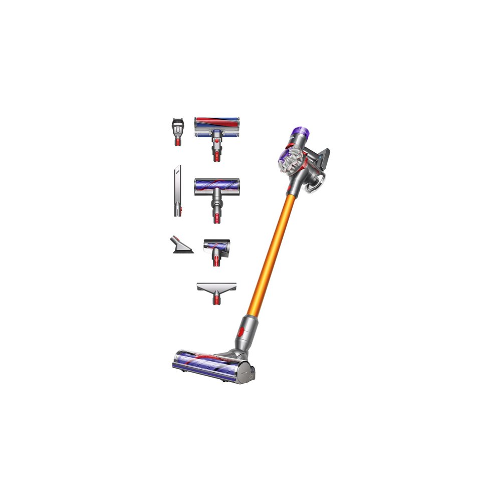 dyson v8 absolute aspiradora escoba 2 en 1 batería secar sin bolsa plata, amarillo