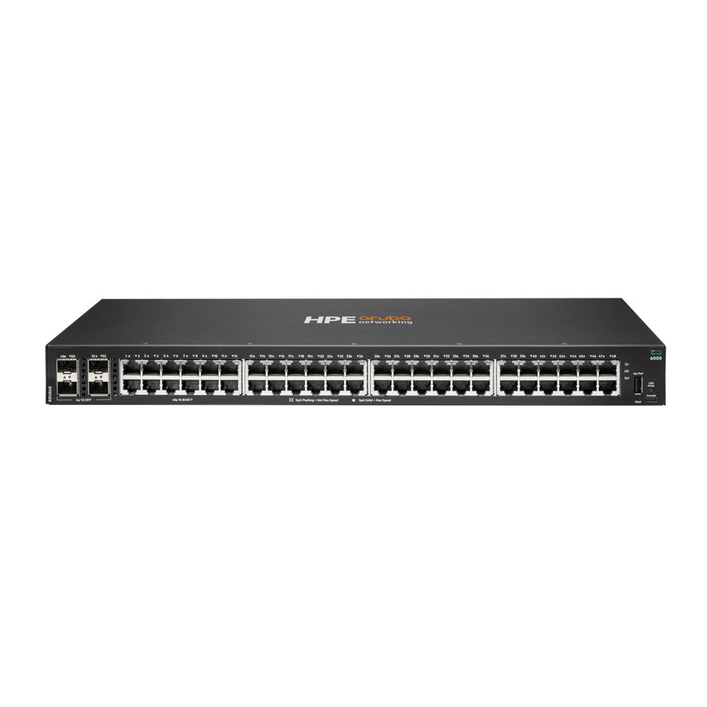 hpe aruba networking cx 6000 48p 10m/100m/1g 4p sfp 1g switch
