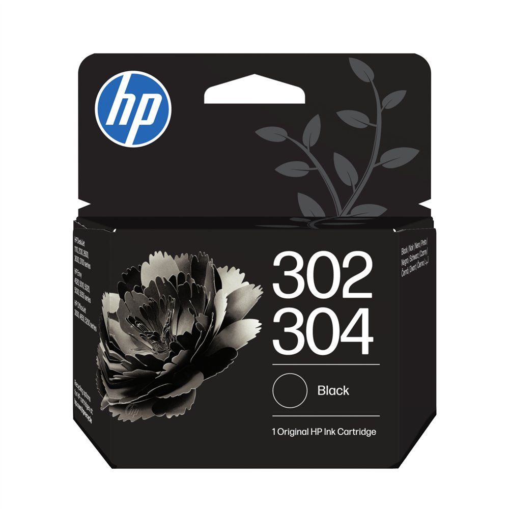 hp paquete combinado de 2 cartuchos de tinta negra/tricolor 302/304