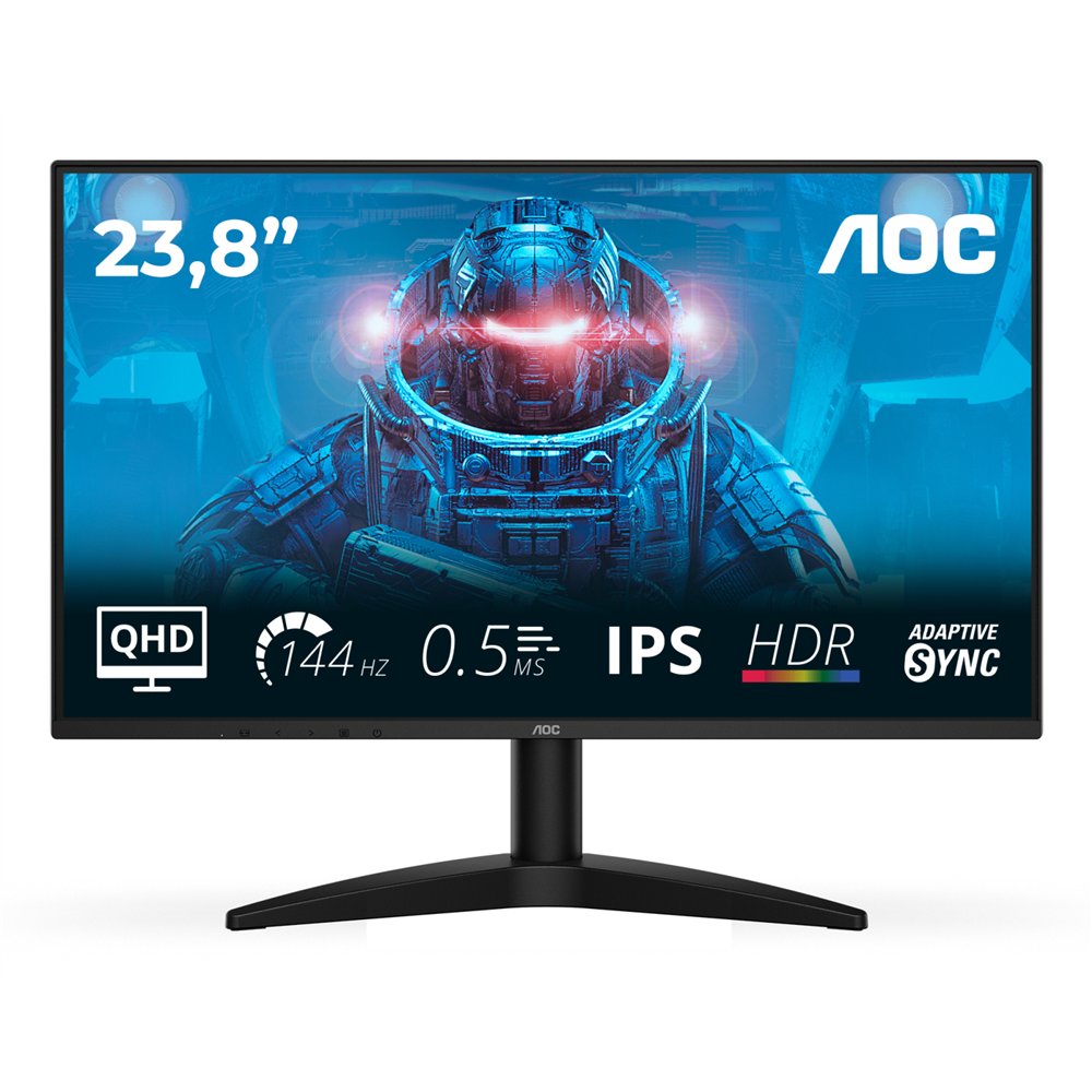 aoc b3 q24b36x pantalla para pc 60,5 cm (23.8") 2560 x 1440 pixeles quad hd led negro