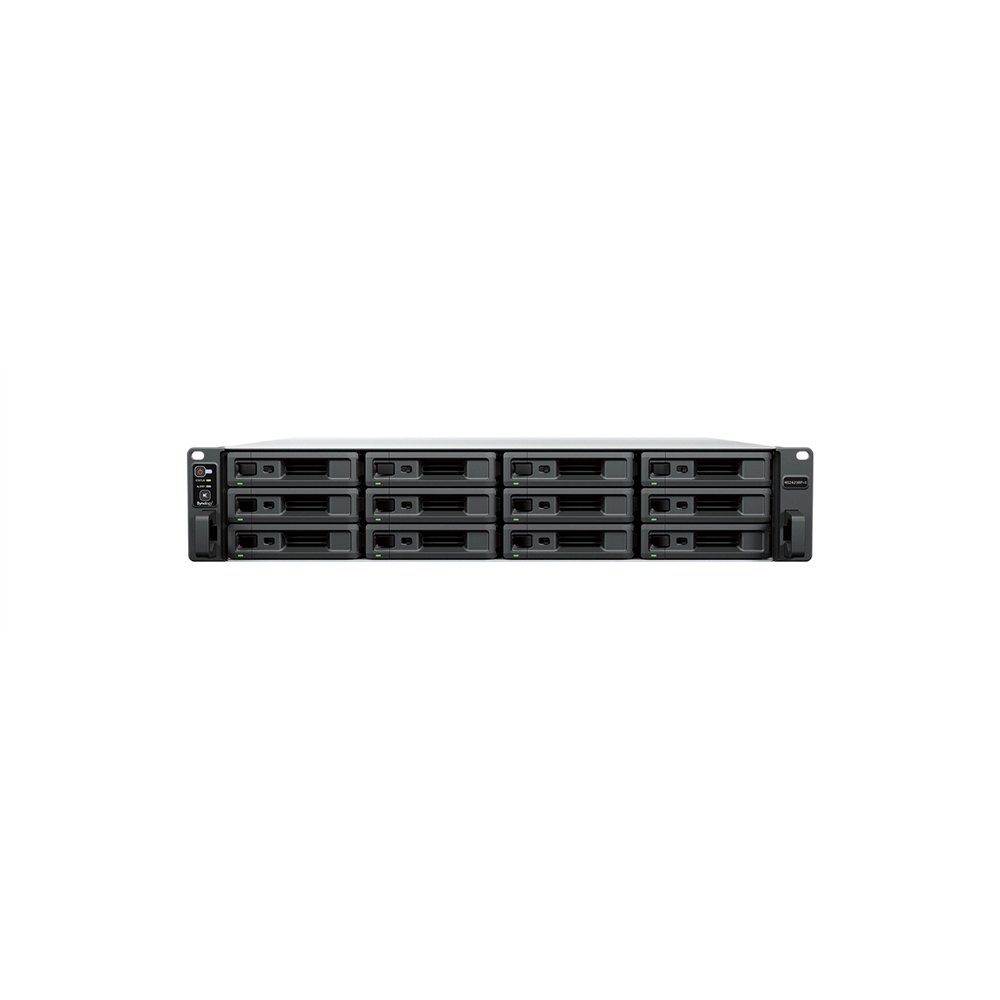 synology rackstation rs2423rp+ii nas bastidor (2u) amd ryzen v1780b 8 gb ddr4 0 tb diskstation manager negro
