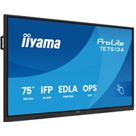 iiyama te7513a-b2ag pantalla de señalización panel plano interactivo 190,5 cm (75") wifi 500 cd / m² 4k ultra hd negro pantalla 