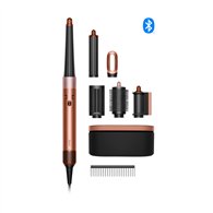 dyson airwrap id straight + wavy herramienta de peinado con múltiples accesorios caliente negro, oro rosa