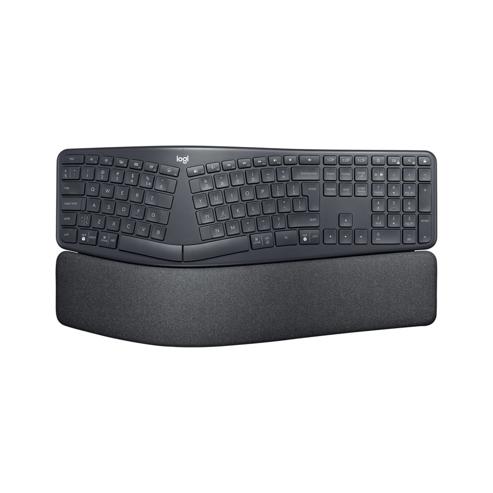 logitech ergo k860 teclado oficina bluetooth qwerty internacional de ee.uu. grafito