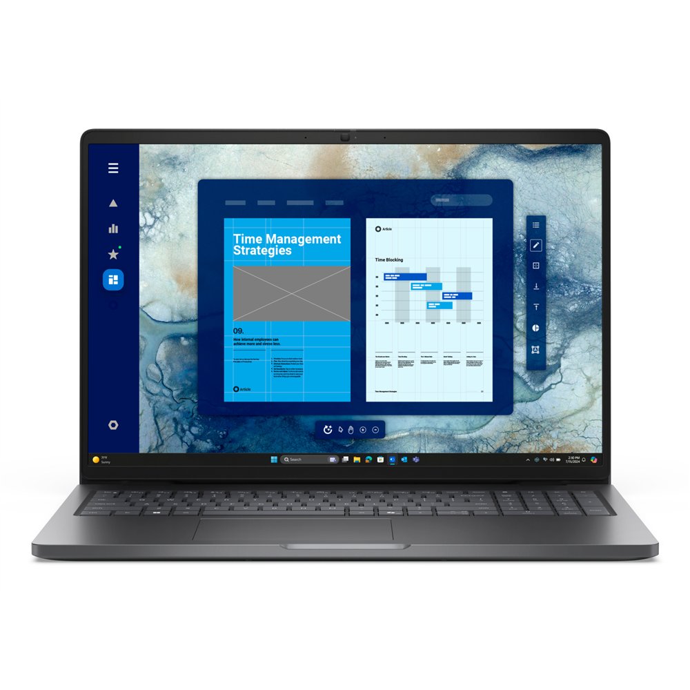 dell pro 16 pc16250 intel core ultra 5 225u portátil 40,6 cm (16") full hd+ 16 gb ddr5-sdram 512 gb ssd wi-fi 6e (802.11ax) wind