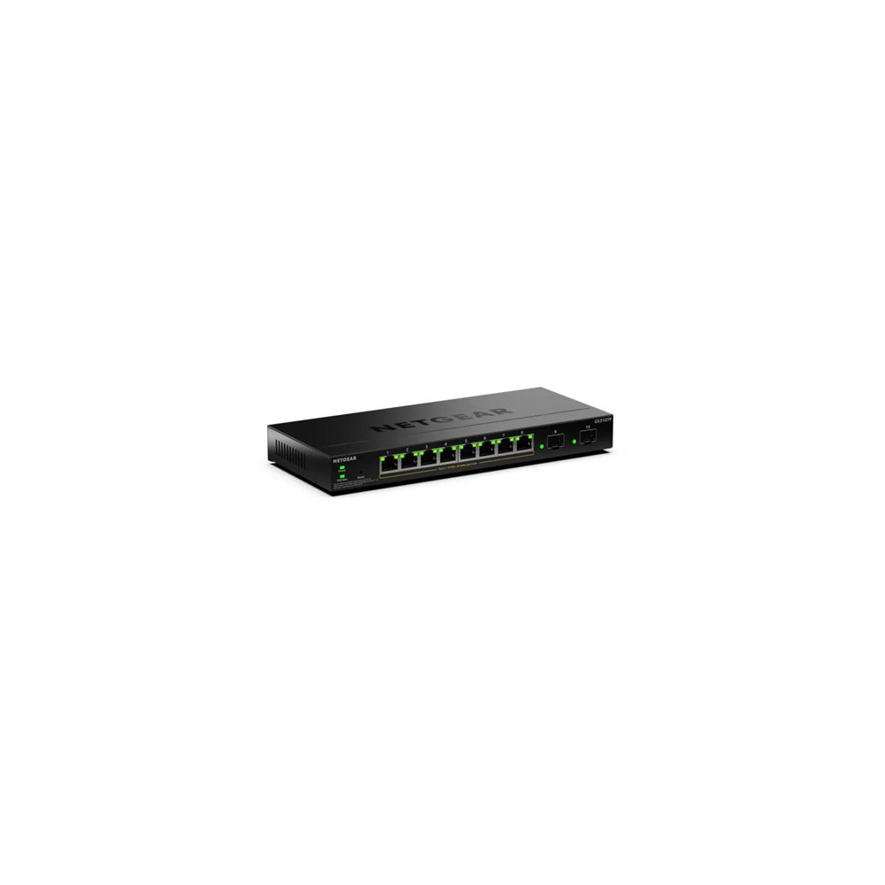 netgear gs310tpv2 gestionado l2/l3 gigabit ethernet (10/100/1000) energía sobre ethernet (poe) escritorio negro