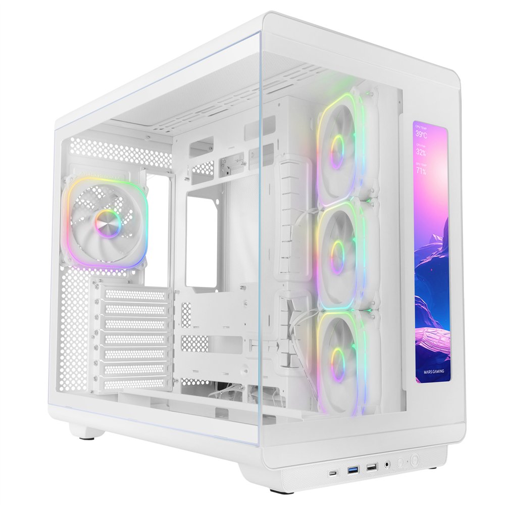 mars gaming mcrevmaxw carcasa de ordenador midi tower blanco