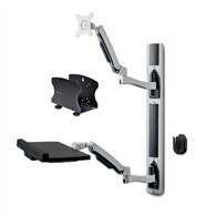 startech.com estación de trabajo soporte de pared para monitor vesa de 27 pulgadas (10kg) con bracket para cpu / ordenador y ban