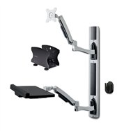 startech.com estación de trabajo soporte de pared para monitor vesa de 27 pulgadas (10kg) con bracket para cpu / ordenador y ban