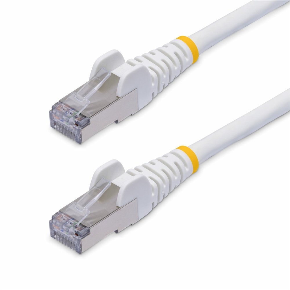 startech.com cable de red ethernet cat8 blanco de 1m - snagless - sin pestillo - 25g/40g - 2000mhz - poe++ 100w - 26awg - s/ftp 