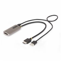 startech.com cable conversor adaptador activo de 30cm hdmi 2.1 a displayport 1.4 - 8k60hz - alimentado por el bus usb - cable in