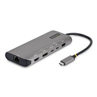 startech.com adaptador multipuertos usb4 para 2 pantallas - sin controladores para macos y windows - pd de carga de 140w - 4k 14