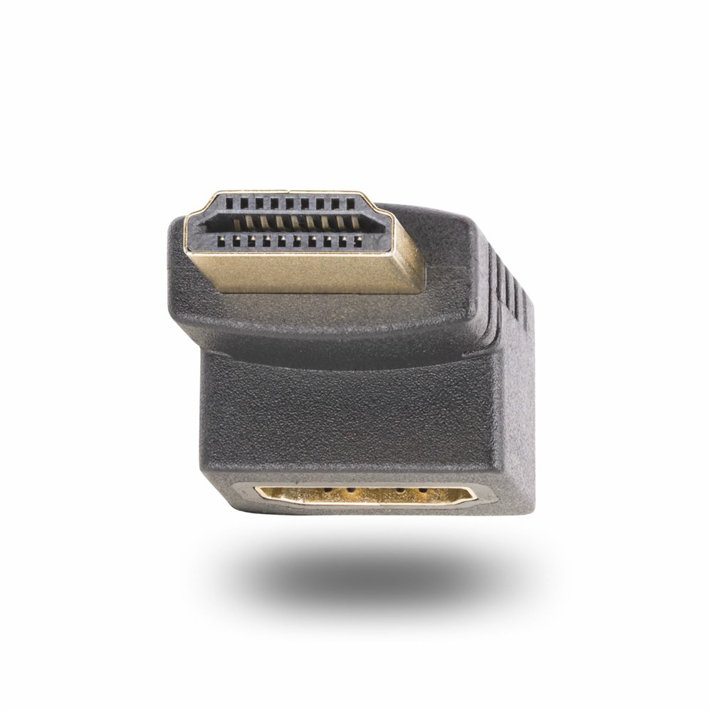 startech.com adaptador hdmi 2.0 acodado hacia arriba - macho a hembra - adaptador hdmi en ángulo recto - ahorrador de puertos hd