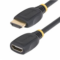 startech.com cable hdmi 2.0 de extensión alargador de 18in (0,5m) - cable hdmi de alta velocidad ahorrador de puertos - 4k 60hz 