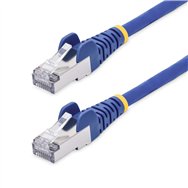 startech.com cable de red ethernet cat8 azul 50cm - snagless - sin pestillo - 25g/40g - 2000mhz - poe++ de 100w - 26awg - s/ftp 