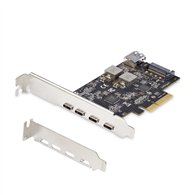 startech.com tarjeta pcie de 5 puertos usb de 10gbps 4x usb-c / 1x usb-a - hub concentrador interno usb 3.2 de 10gbps - tarjeta 