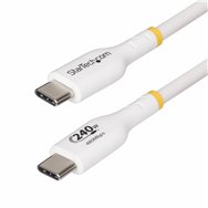 startech.com cable de carga para portátil usb-c de 2m - cable usb tipo c usb 2.0 para portátil - blanco - cable con certificació