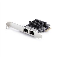 startech.com tarjeta de red ethernet pci express de 2 puertos gigabit 5g - tarjeta adaptador ethernet pci-e chipset rtl8126 - ta