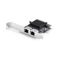 startech.com tarjeta de red ethernet pci express de 2 puertos gigabit 5g - tarjeta adaptador ethernet pci-e chipset rtl8126 - ta